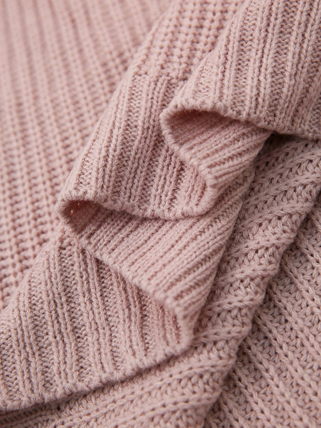 Ribbed knit turtleneck sweater dress with raglan long sleeves - view 10