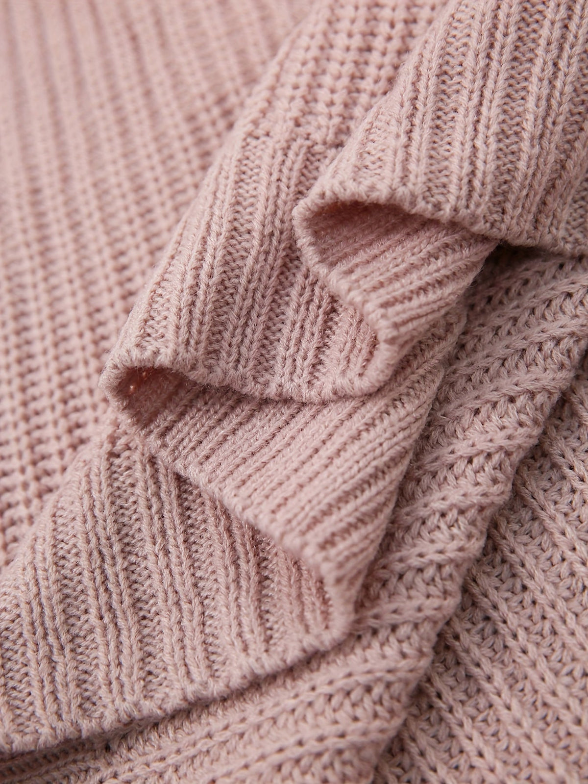 Ribbed knit turtleneck sweater dress with raglan long sleeves - view 10