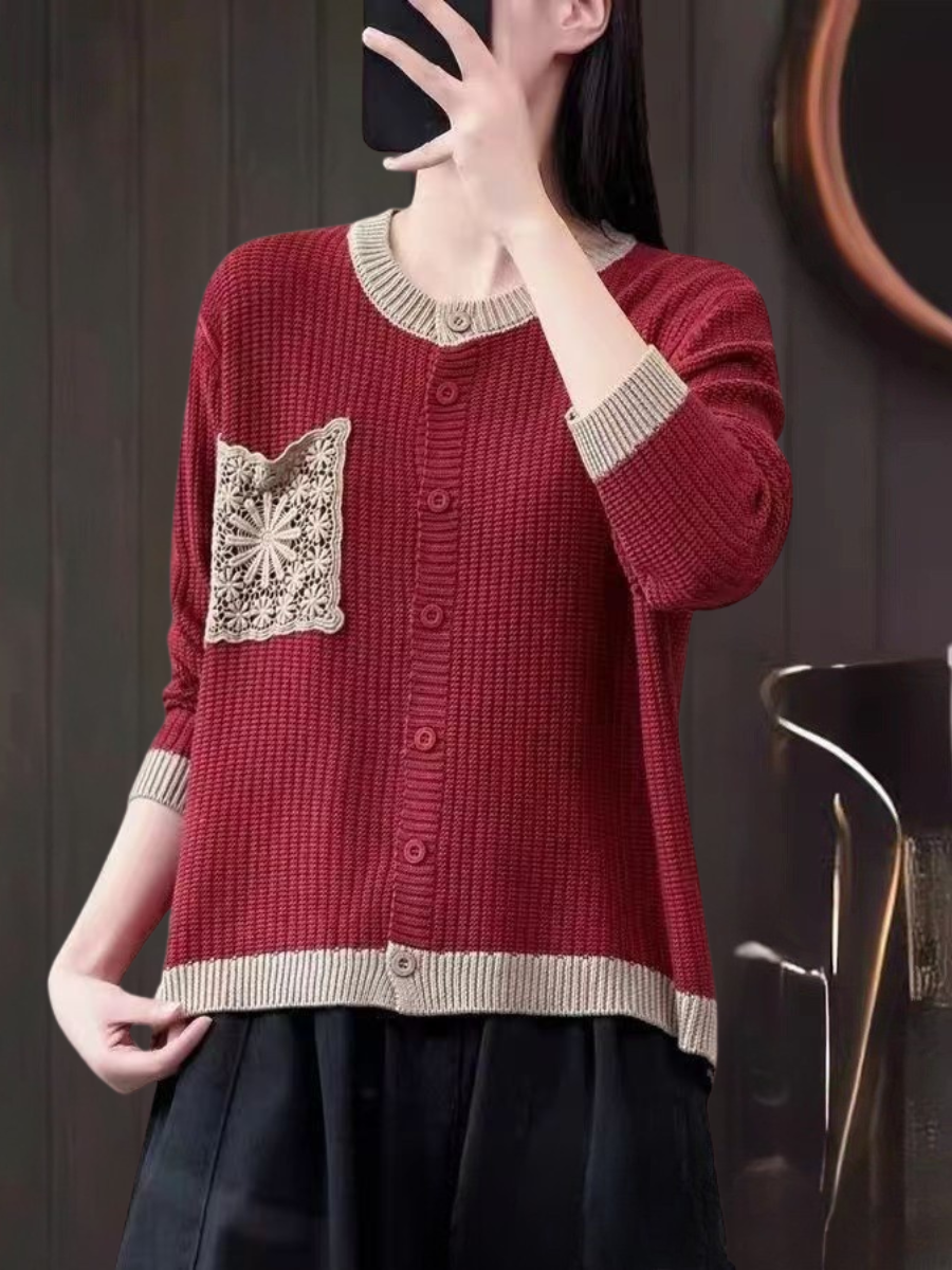 Brielle Lace Pocket Knit Cardigan - view 9