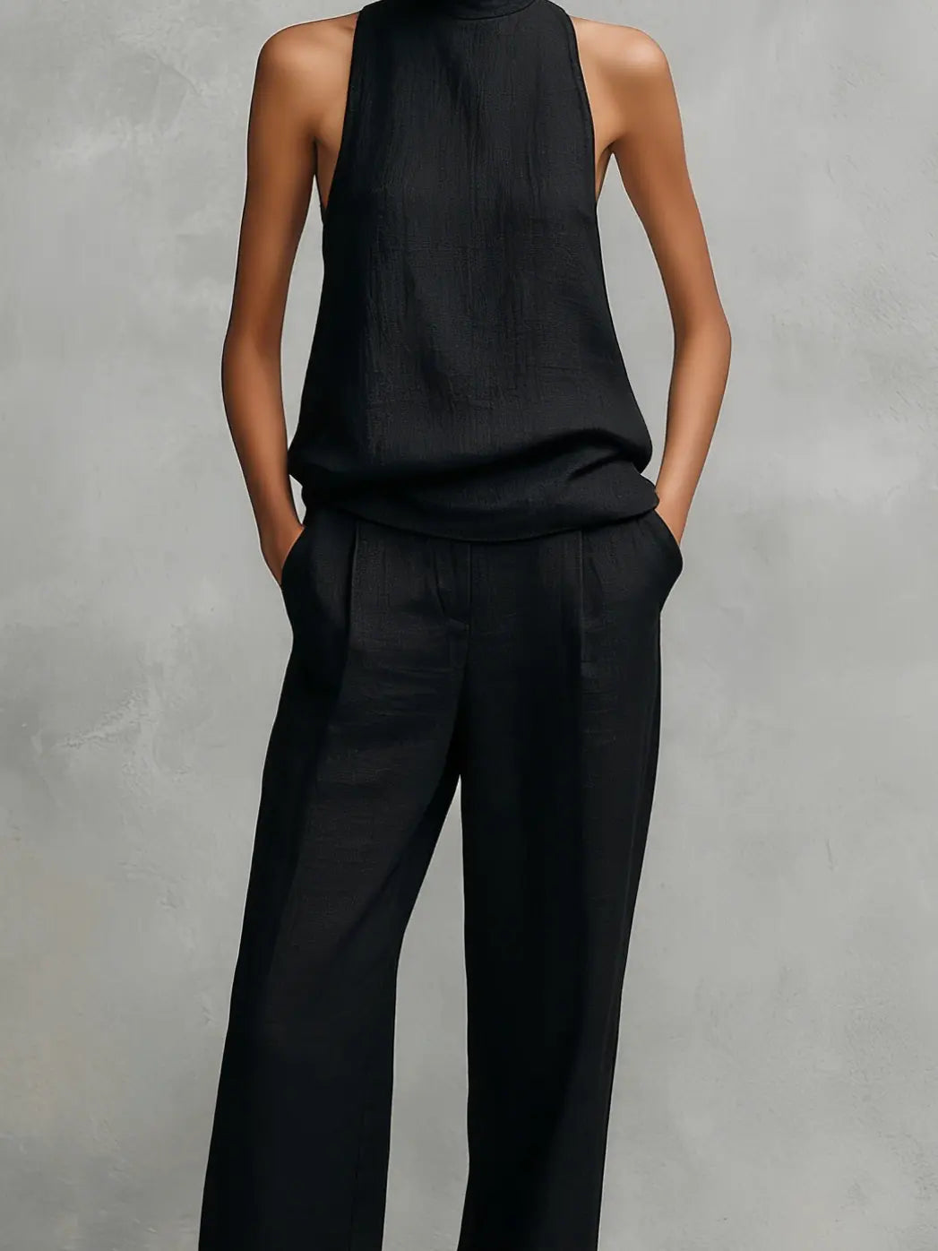 Tessa Women's Linen Top & Trousers Set