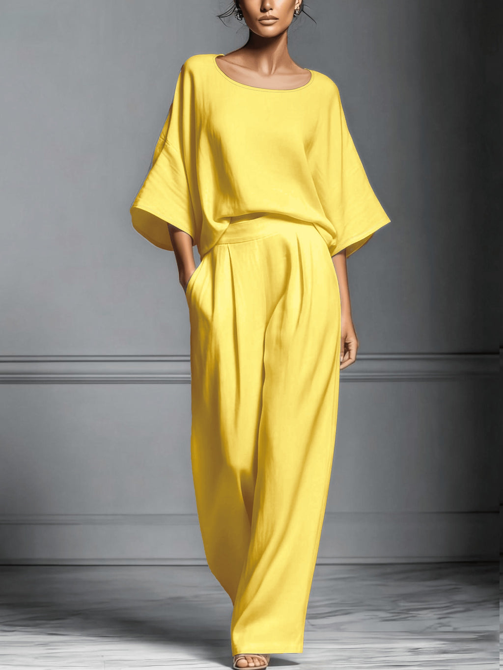 Gemma | Knit Pullover and Wide-Leg Pants Set