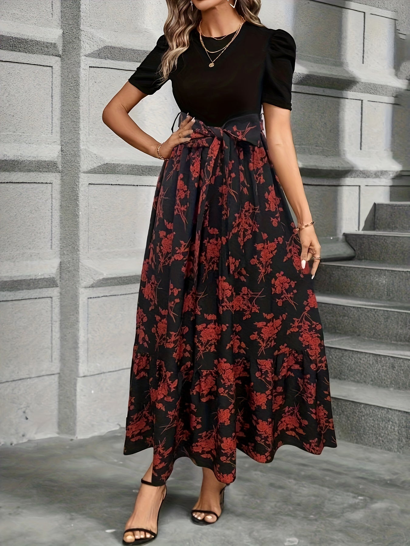 Emery | Long Sleeve A-Line Midi Dress