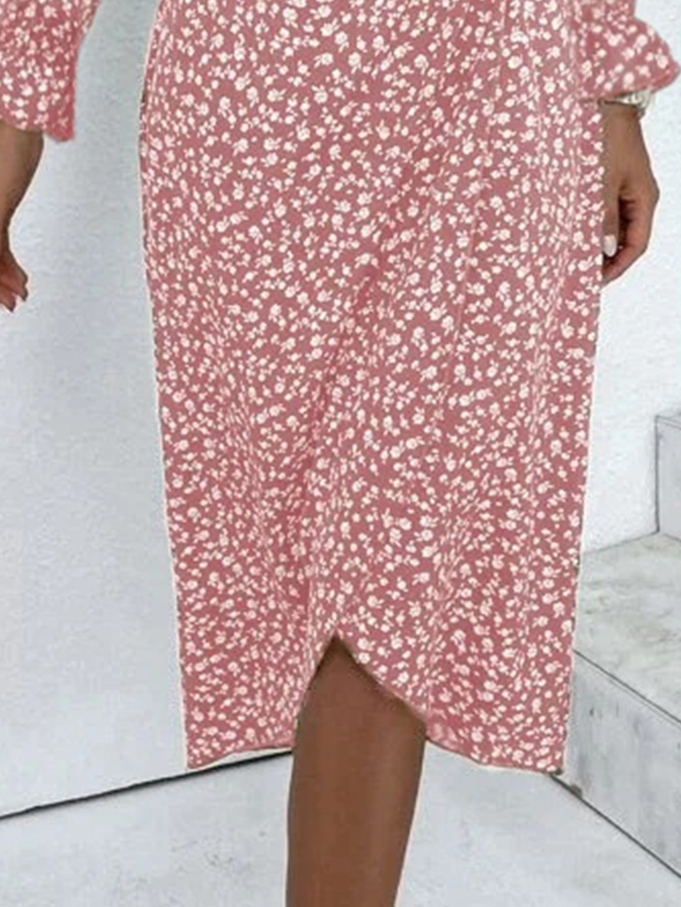 Finley | V-Neck Button-Front High-Low Maxi Dress