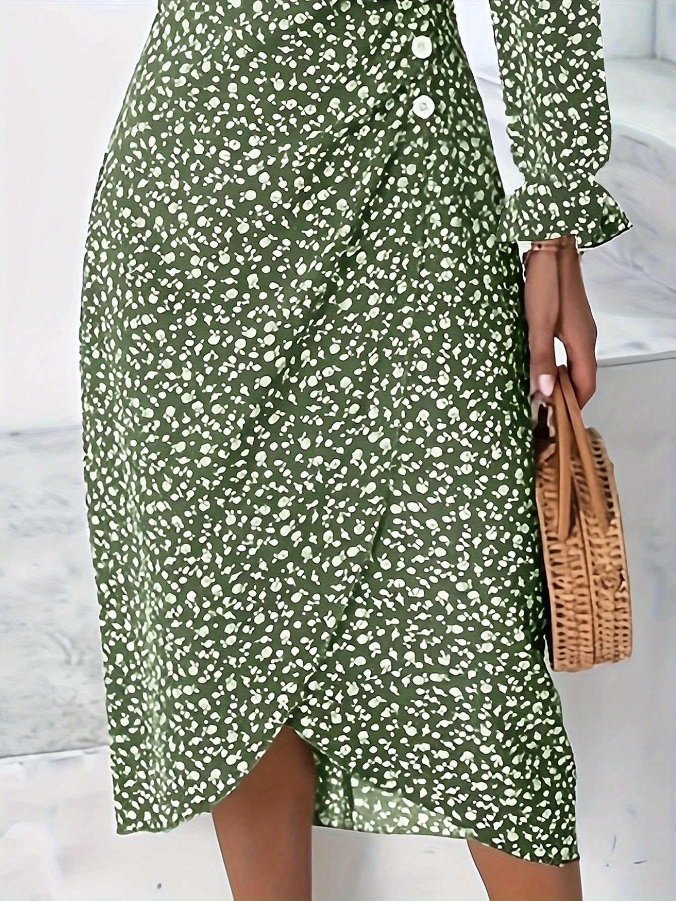 Finley | V-Neck Button-Front High-Low Maxi Dress