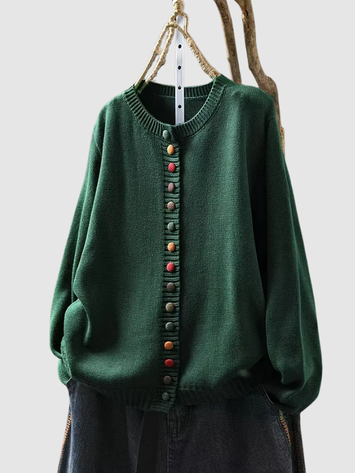 Celeste Decorative Button Knit Cardigan - view 5