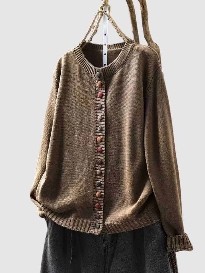 Celeste Decorative Button Knit Cardigan - view 7
