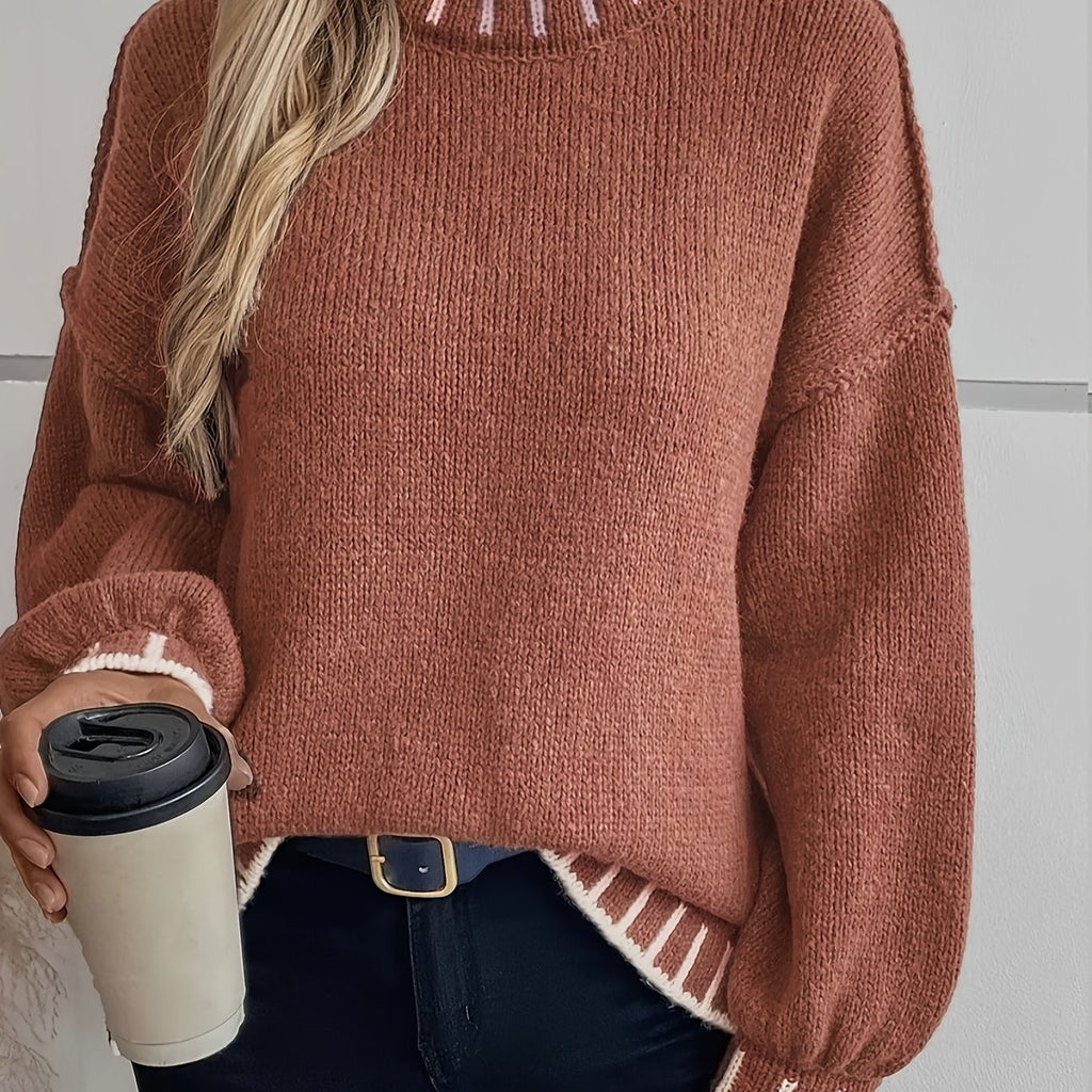 Mireille | Half Turtleneck Drop Shoulder Sweater - view 11