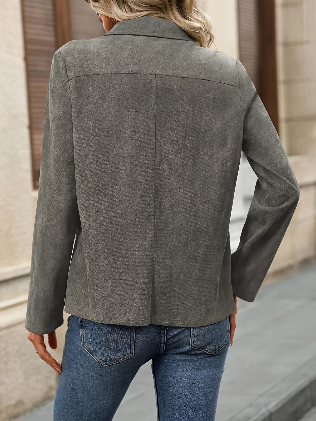 Nadia | Open Front Long Sleeve Jacket - view 10