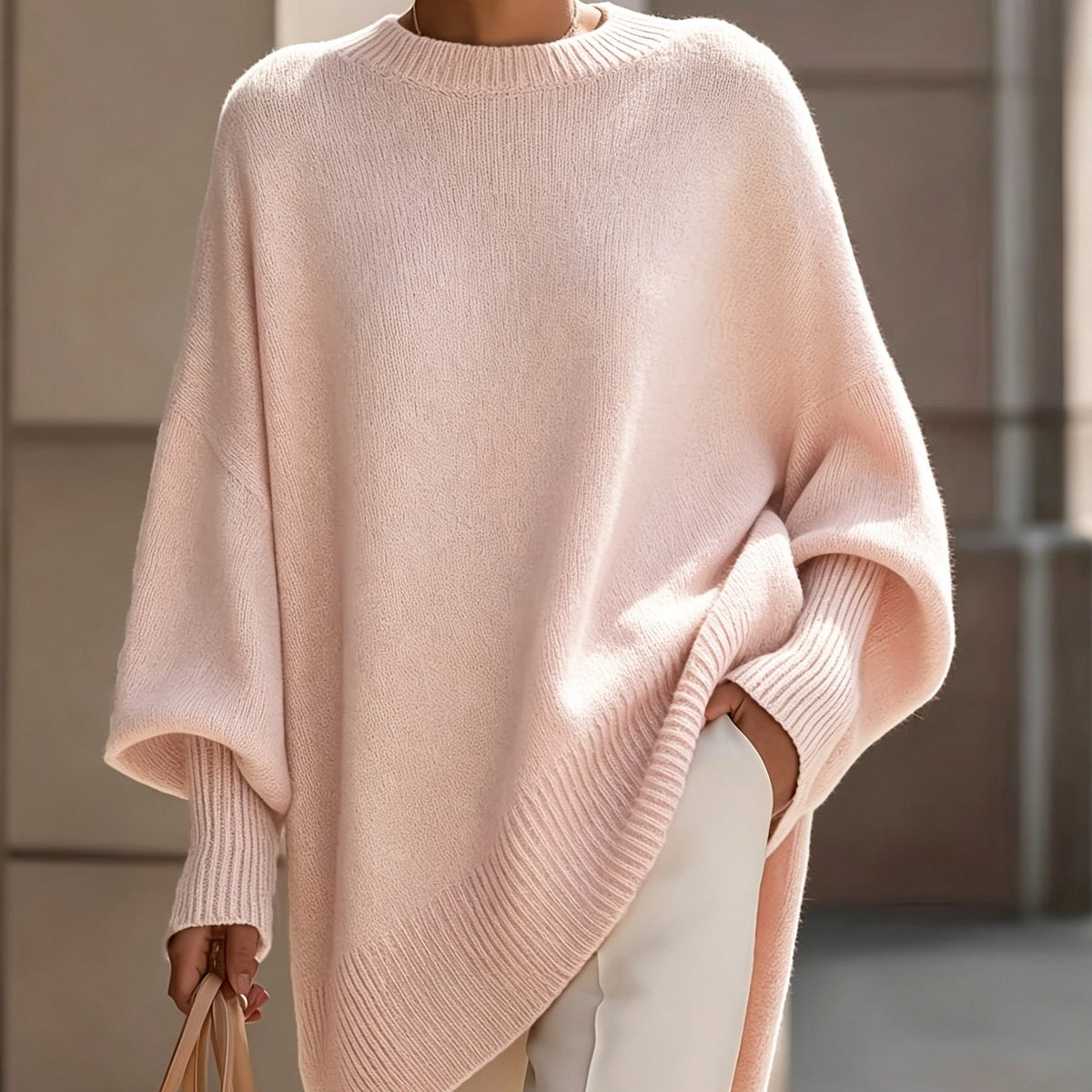 Ottilie | Lantern Sleeve Slanted Hem Sweater - view 14