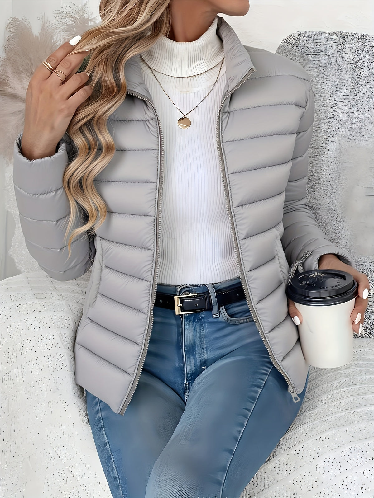 Ursula | Lightweight Quilted Zip Jacket - view 7