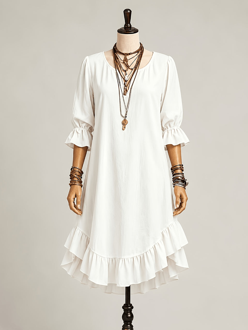 Blakely | Ruffle Sleeve V-Neck Midi Dress
