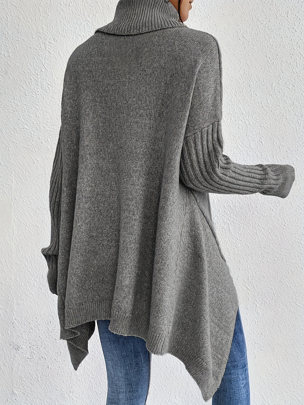 Elise | High Neck Long Sleeve Knit Pullover - view 6