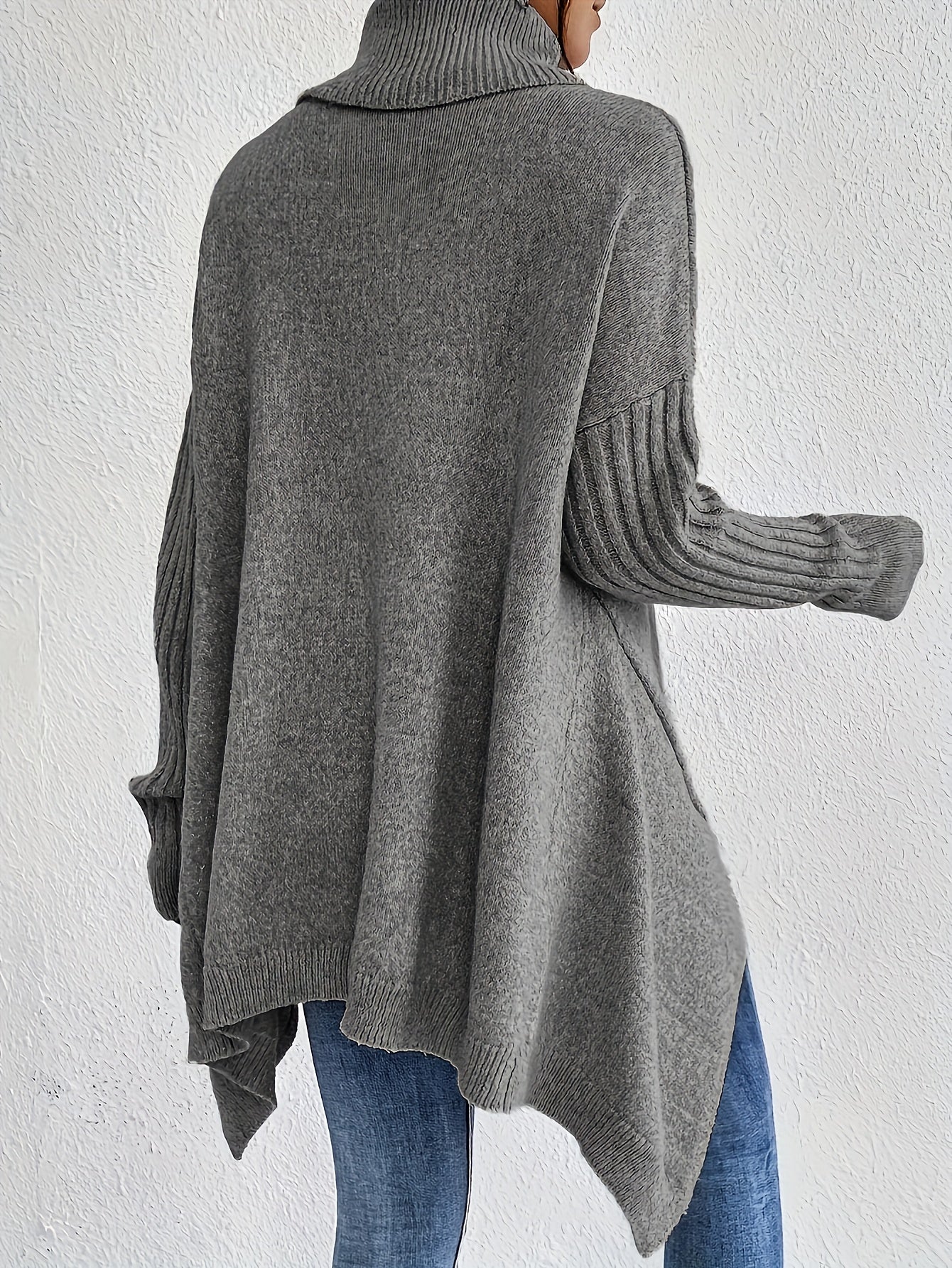 Elise | High Neck Long Sleeve Knit Pullover - view 6