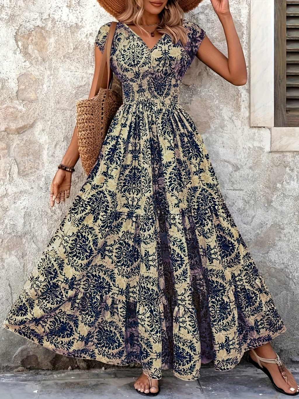 Brynn | Printed Bohemian Maxi Dress