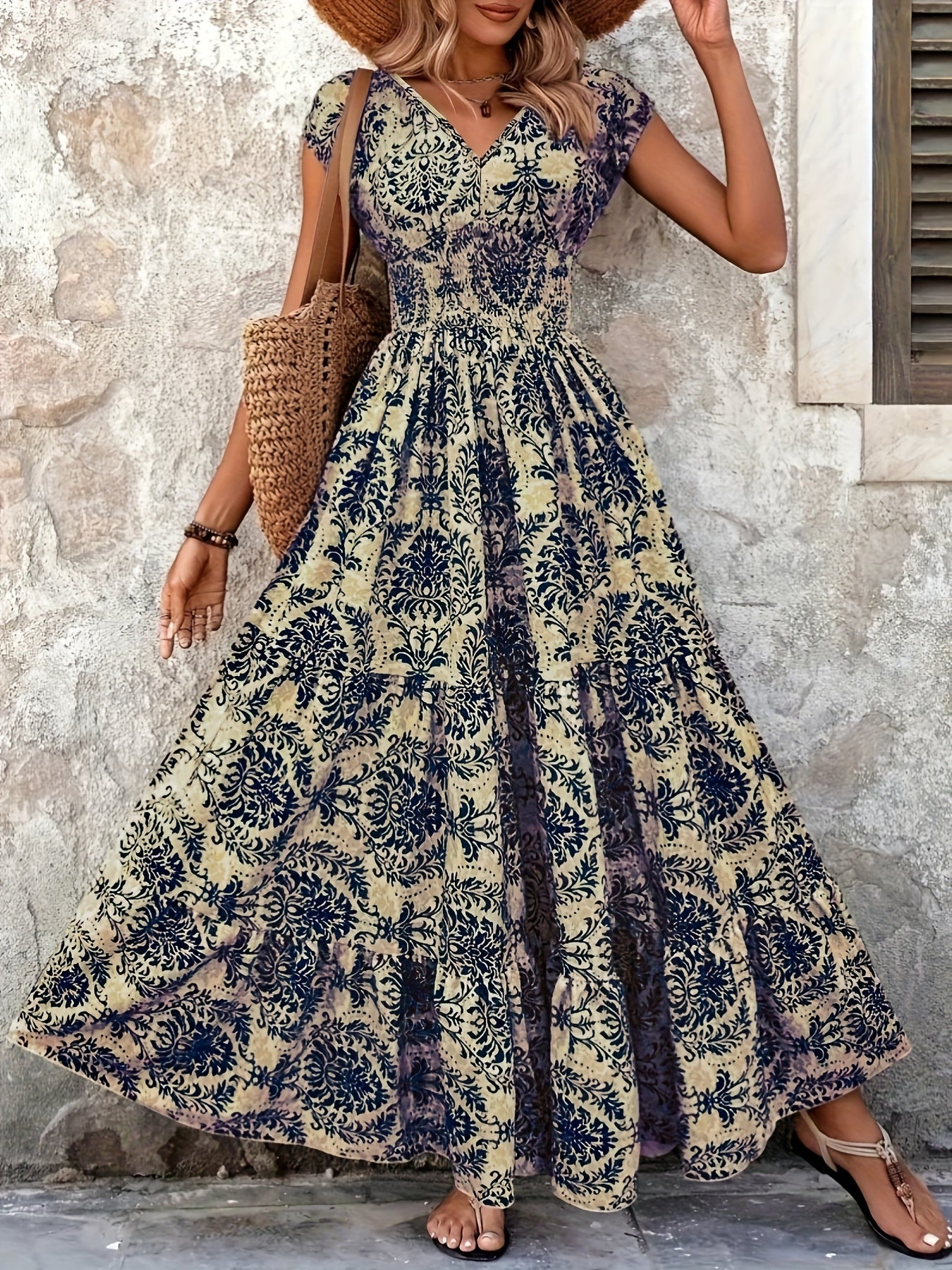Brynn | Printed Bohemian Maxi Dress