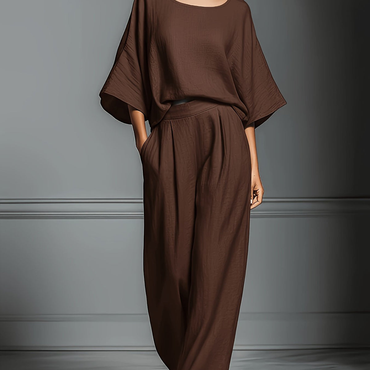 Gemma | Knit Pullover and Wide-Leg Pants Set