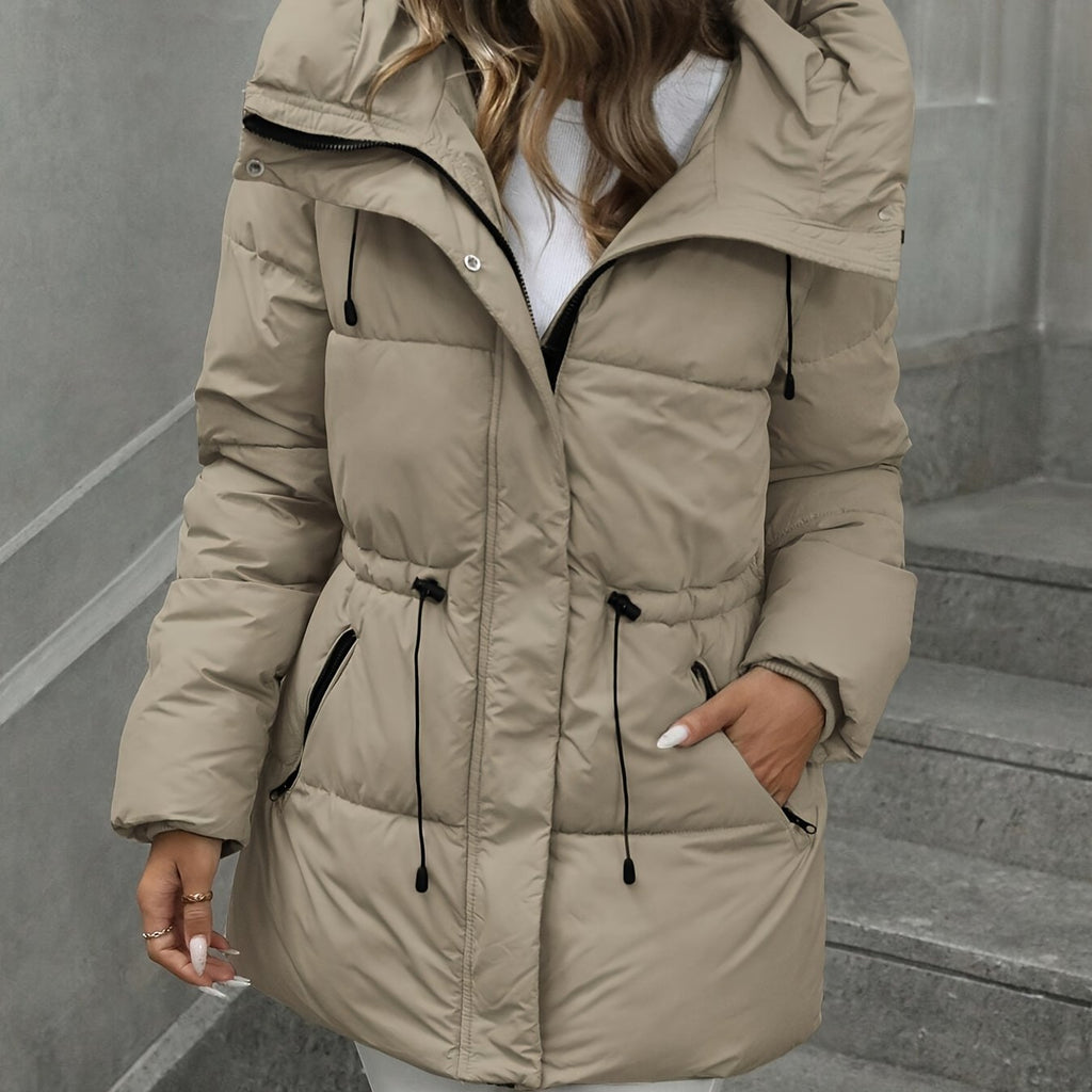 Yvette | Mid Length Hooded Padded Coat - view 14