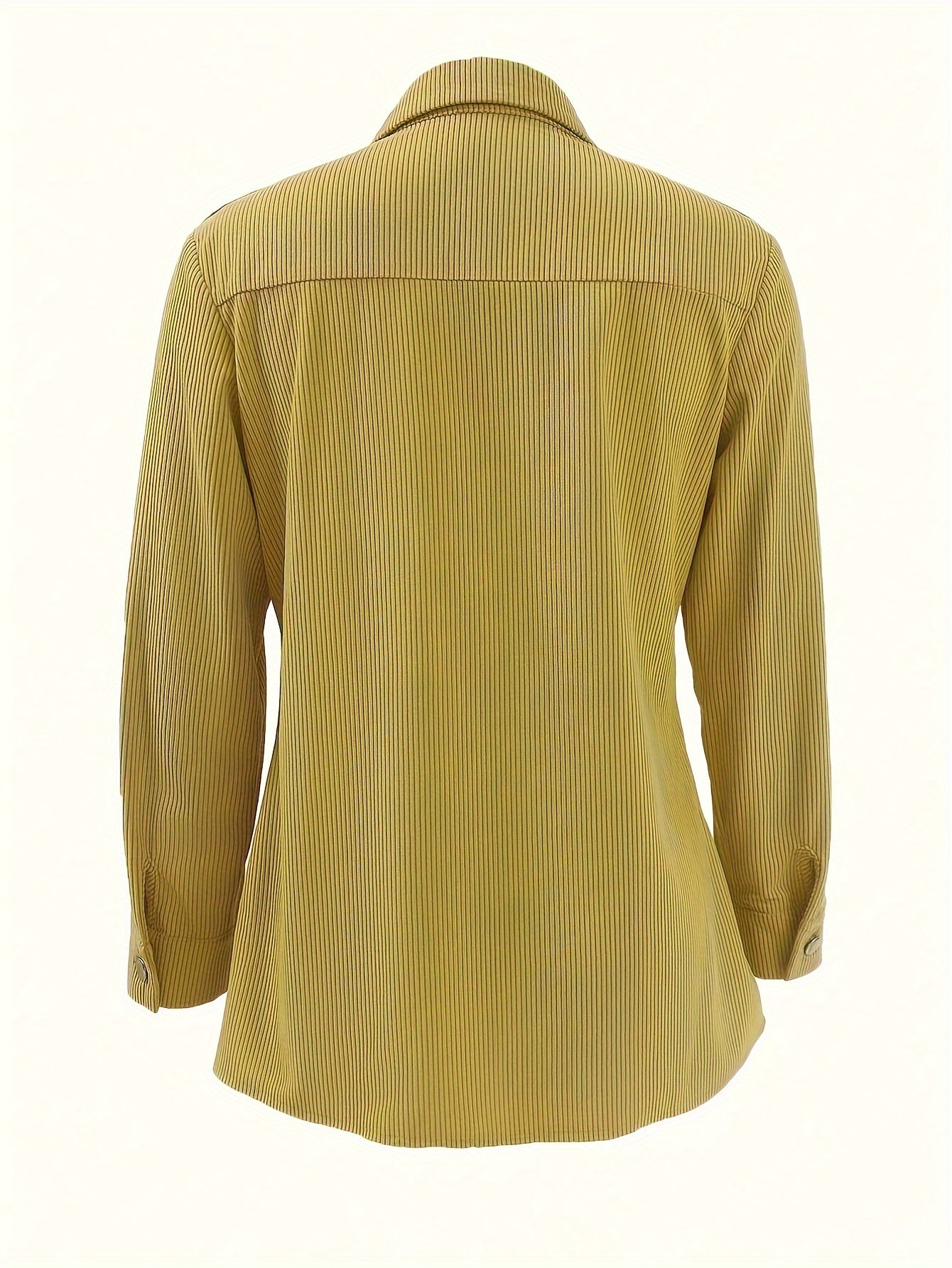 Saskia | Corduroy Lapel Pocket Shirt Jacket - view 3