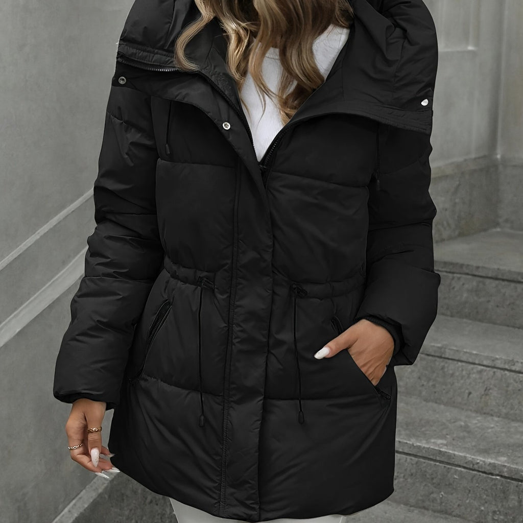 Yvette | Mid Length Hooded Padded Coat - view 12