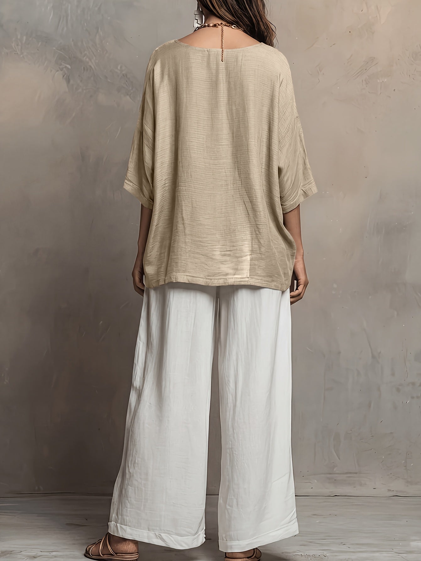 Ellery | Colour-Block Round Neck Two-Piece Set