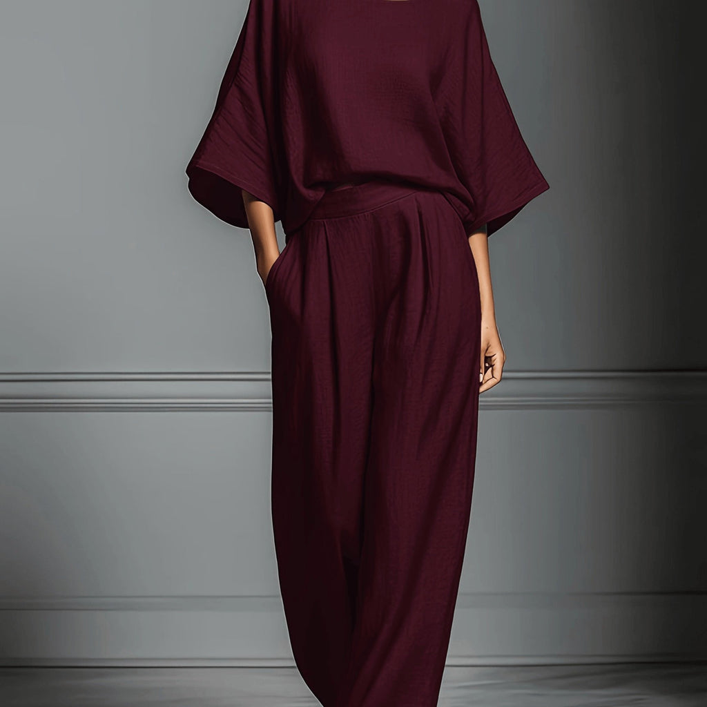 Gemma | Knit Pullover and Wide-Leg Pants Set