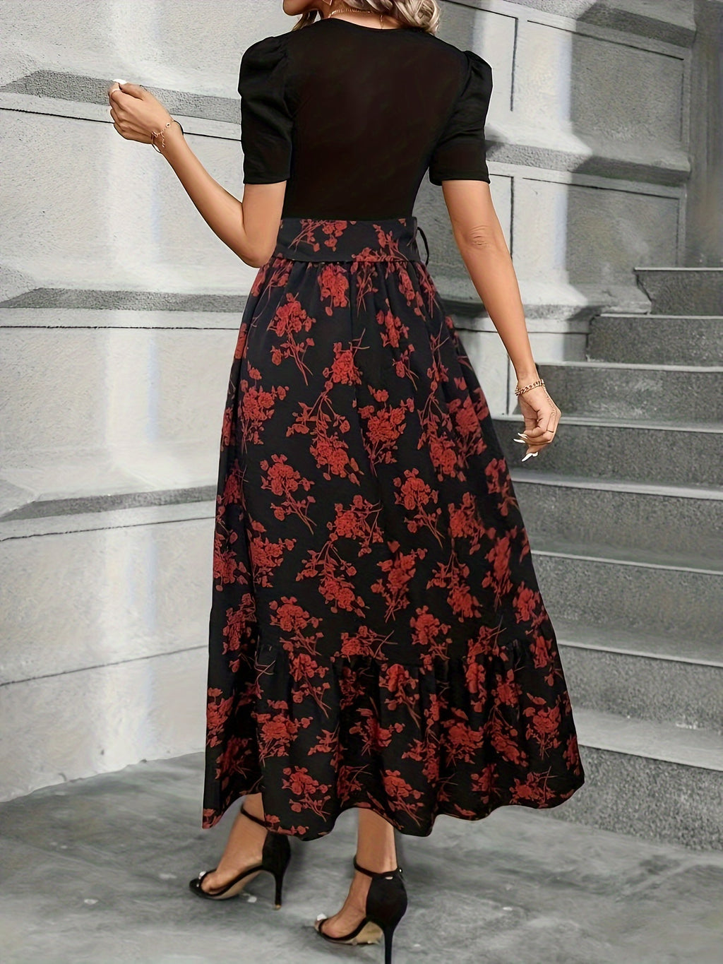 Emery | Long Sleeve A-Line Midi Dress