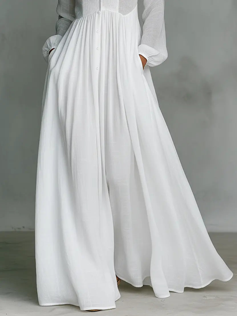 Maren Women's Patchwork Linen Maxi Dress