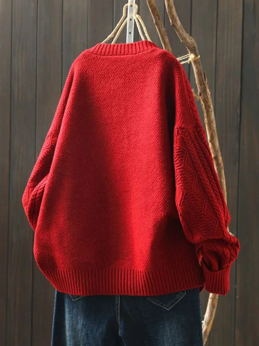 Freya Oversized Cable Knit Cardigan - view 3