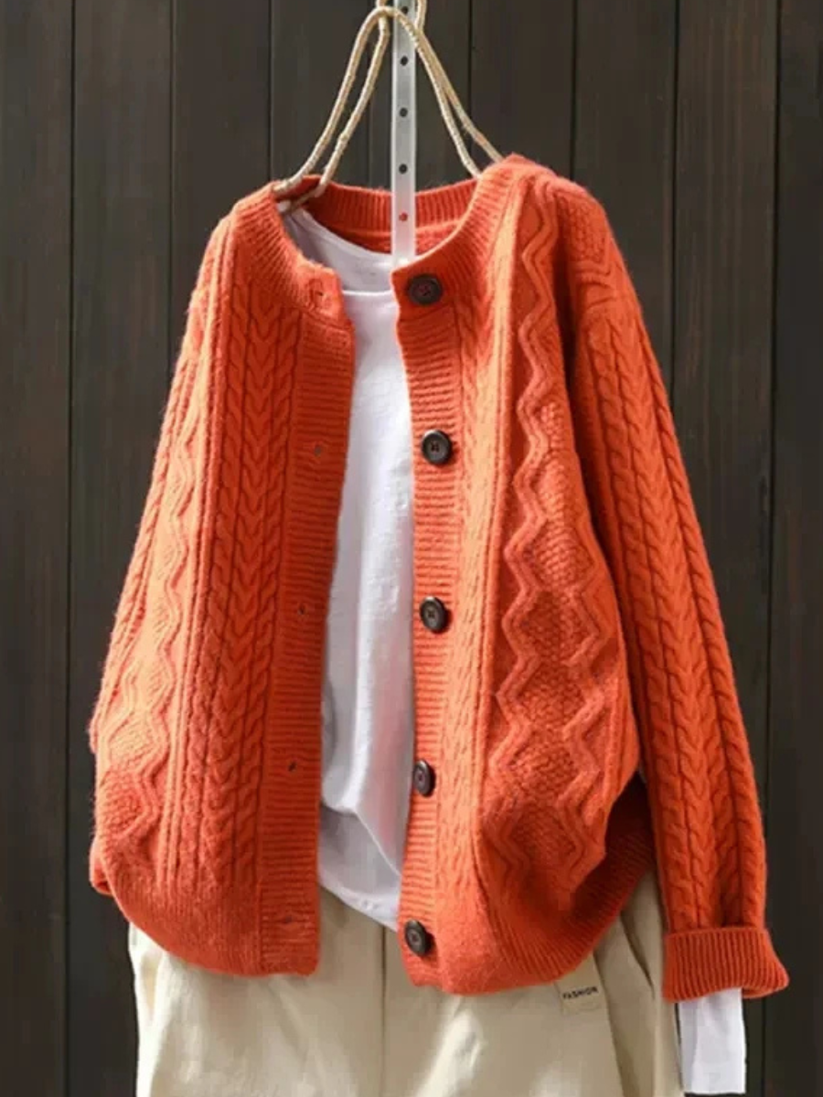 Freya Oversized Cable Knit Cardigan - view 5
