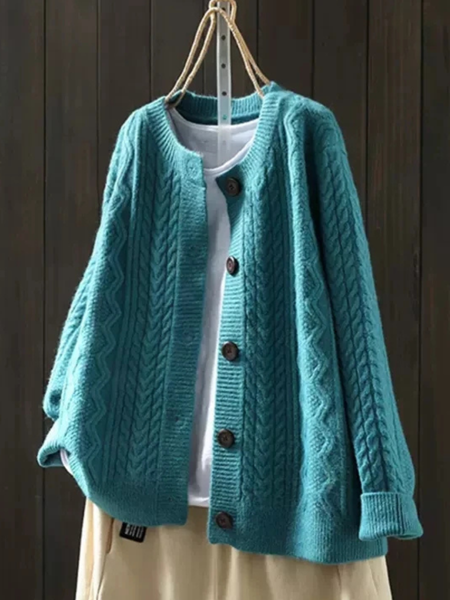Freya Oversized Cable Knit Cardigan - view 6