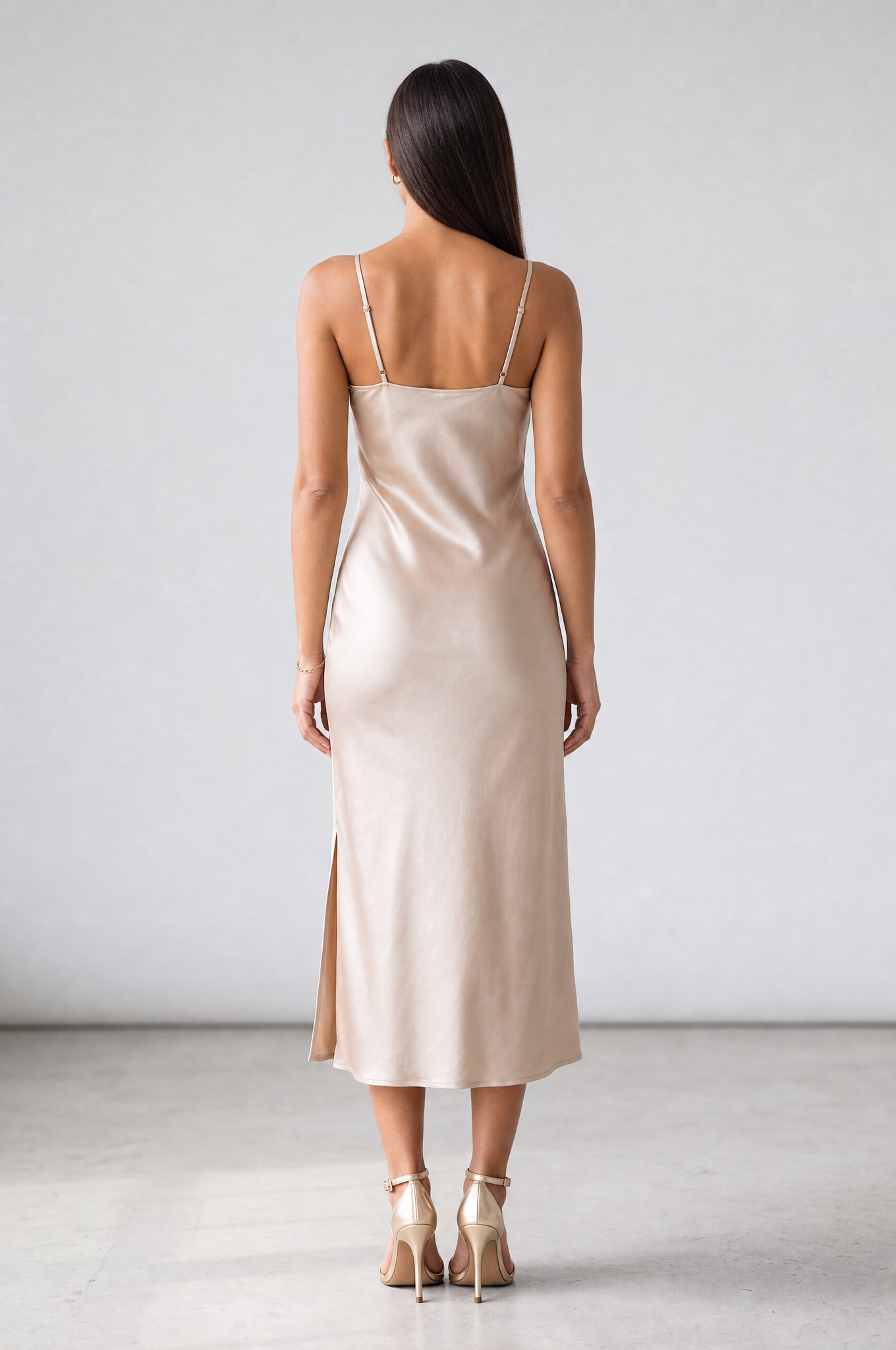 Harper — Satin Slip Midi Dress