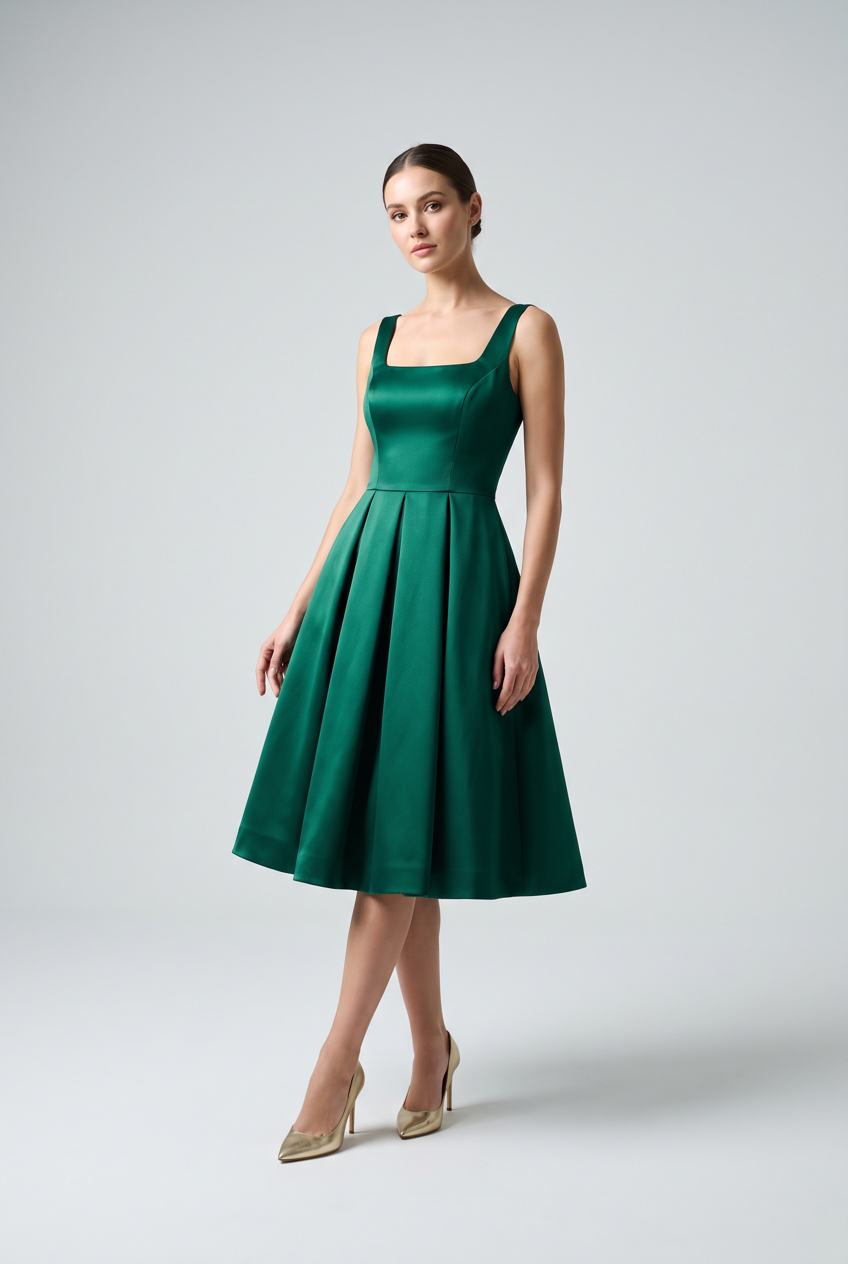 Sloane — Satin A-Line Cocktail Dress