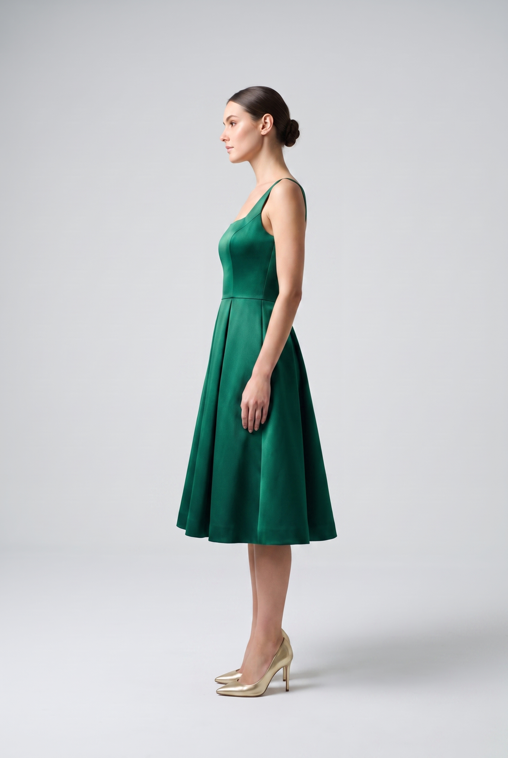 Sloane — Satin A-Line Cocktail Dress