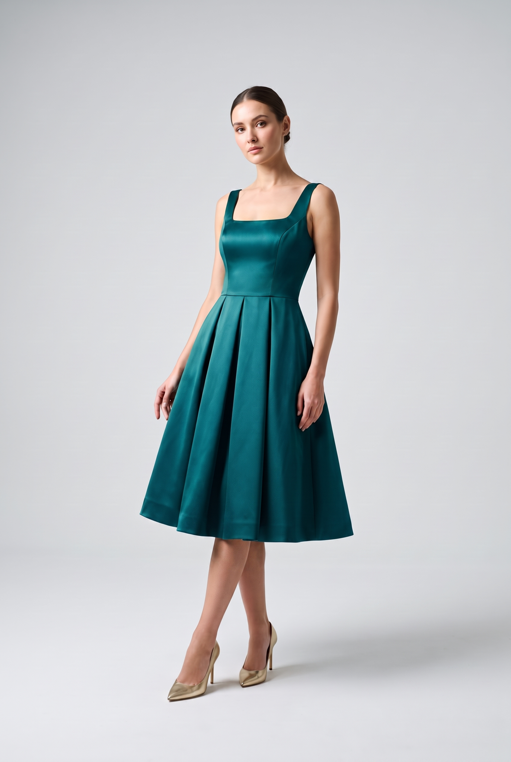 Sloane — Satin A-Line Cocktail Dress