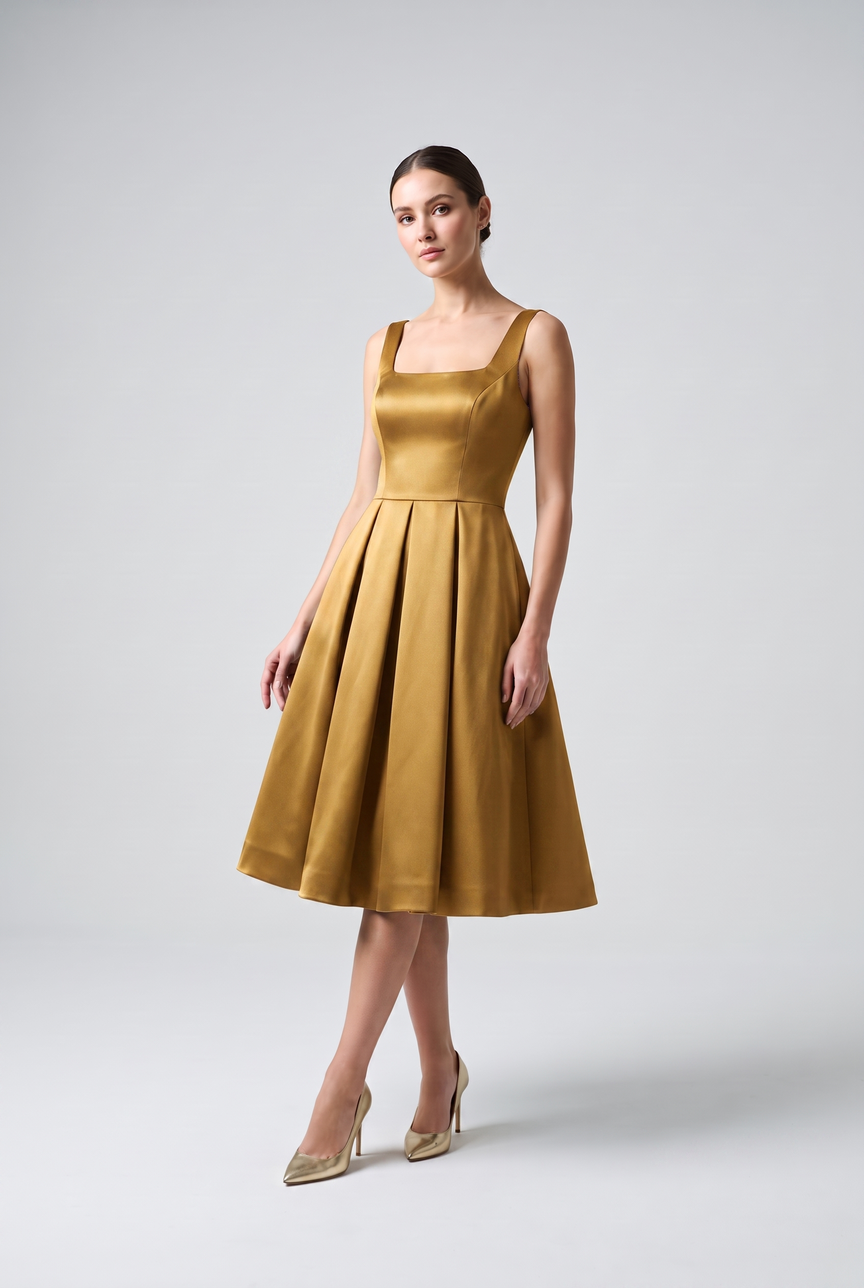 Sloane — Satin A-Line Cocktail Dress