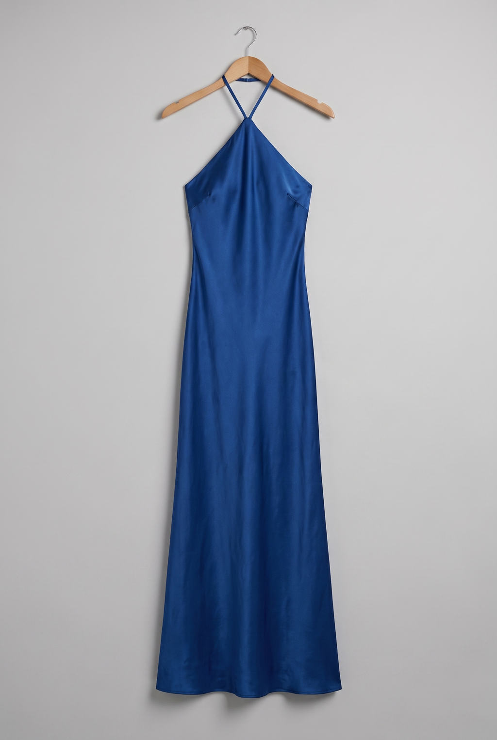 Vivienne — Satin Halter Maxi Dress