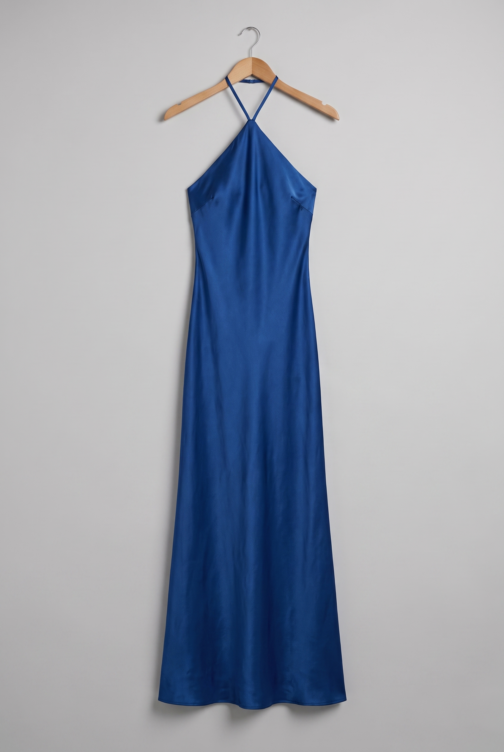 Vivienne — Satin Halter Maxi Dress