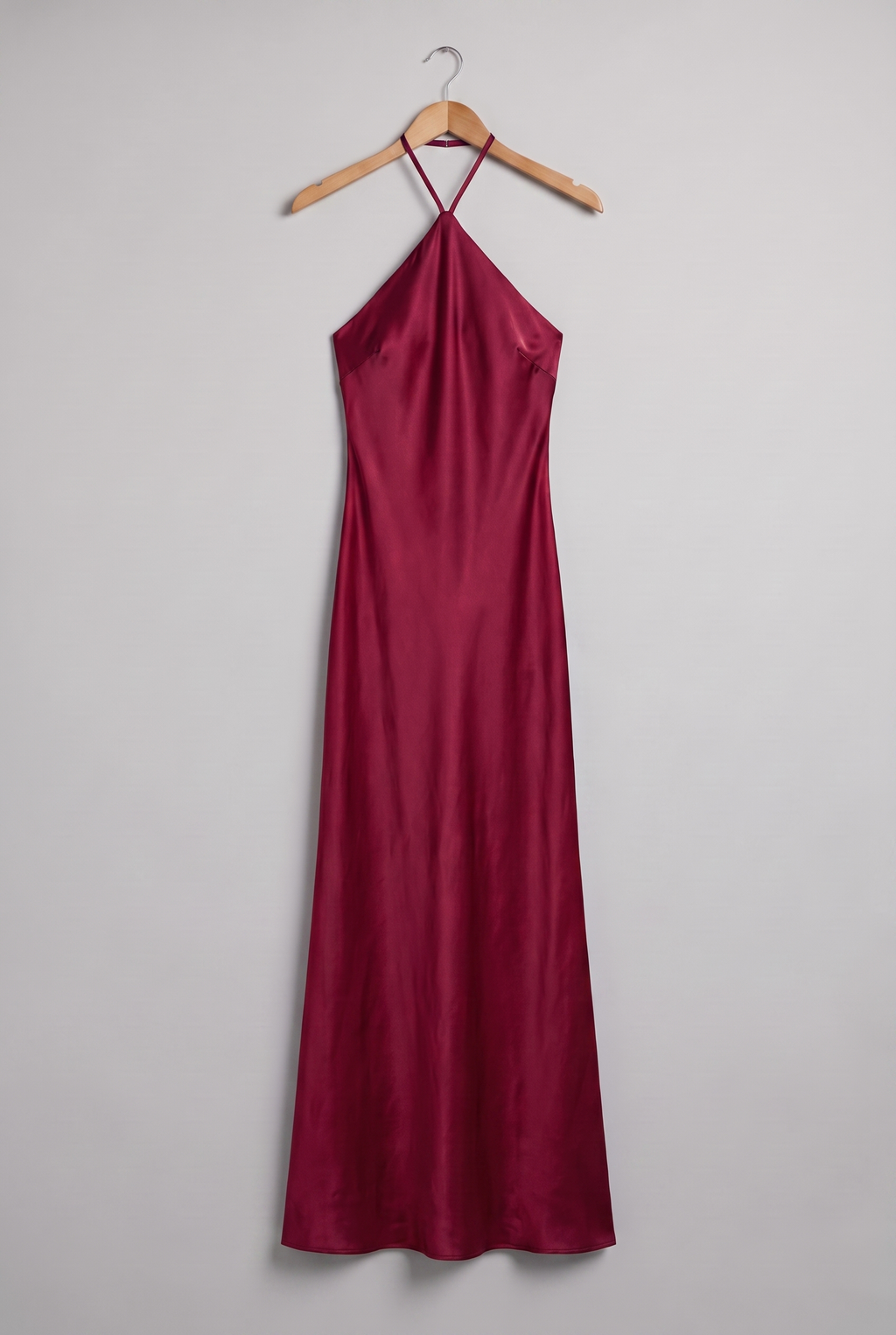 Vivienne — Satin Halter Maxi Dress