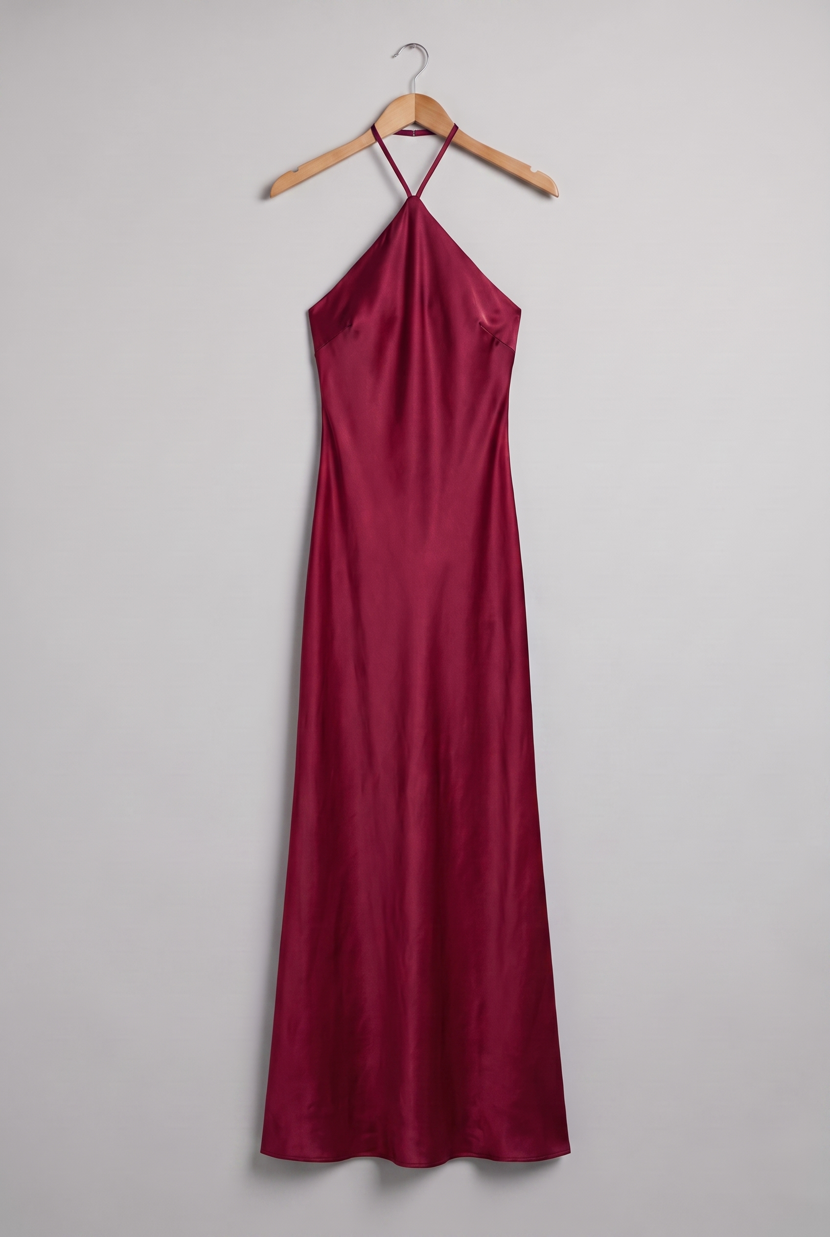 Vivienne — Satin Halter Maxi Dress