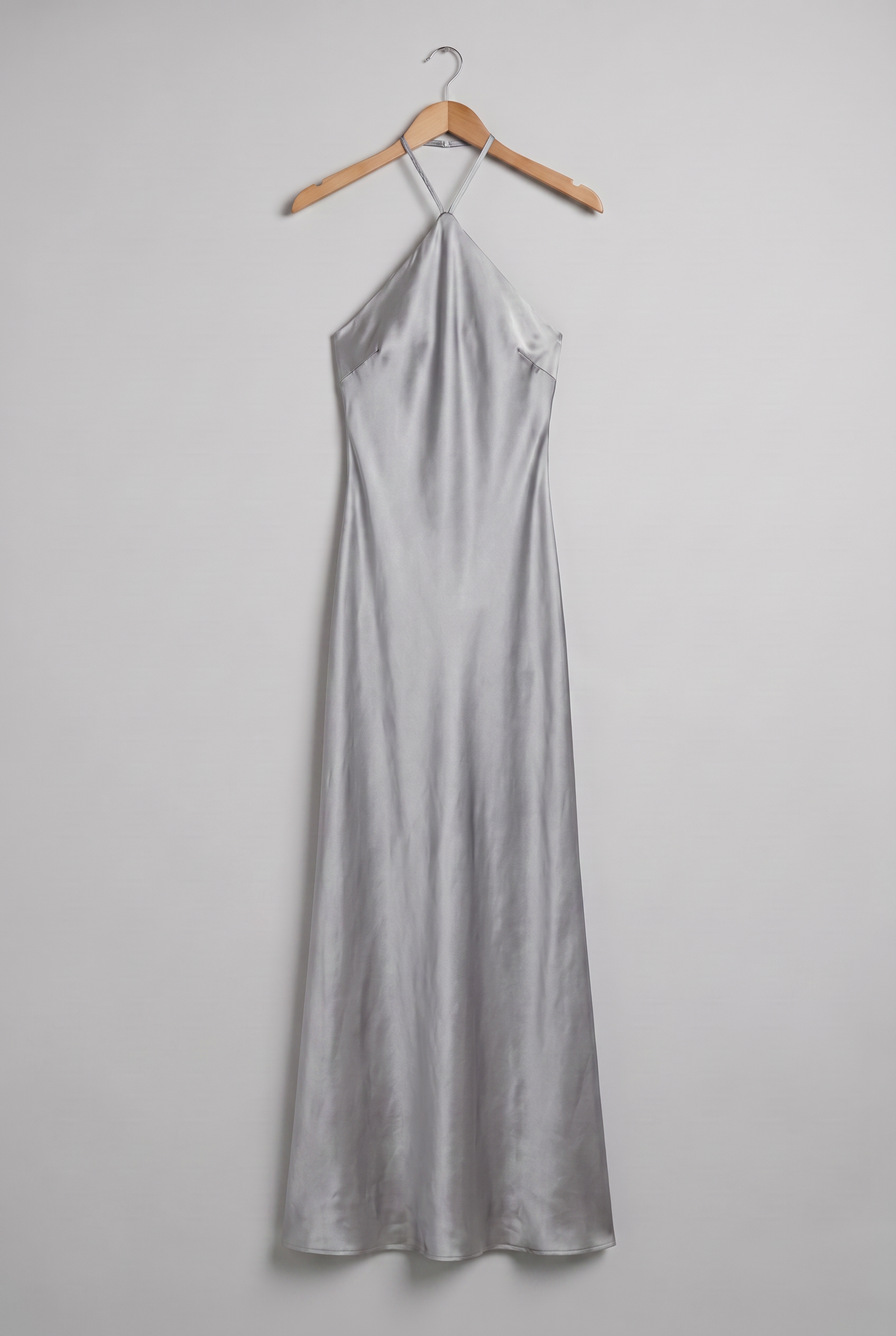 Vivienne — Satin Halter Maxi Dress