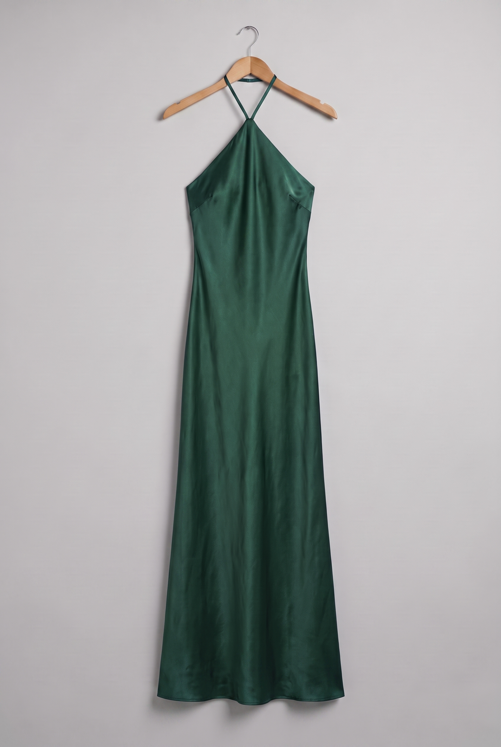 Vivienne — Satin Halter Maxi Dress