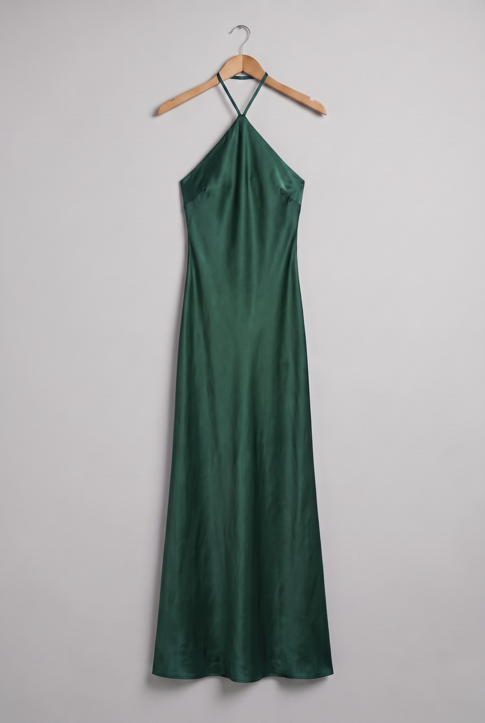 Vivienne — Satin Halter Maxi Dress