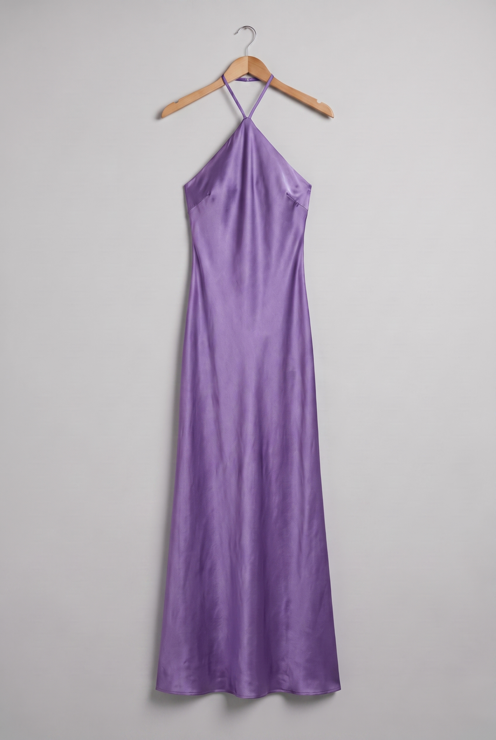 Vivienne — Satin Halter Maxi Dress