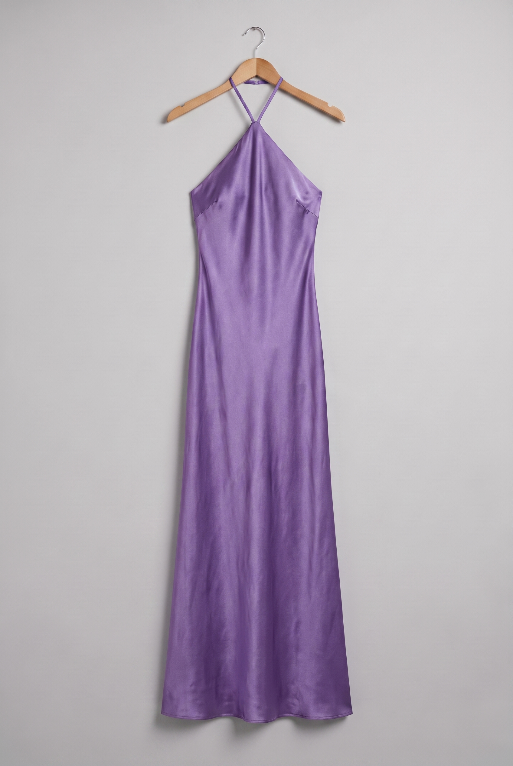 Vivienne — Satin Halter Maxi Dress