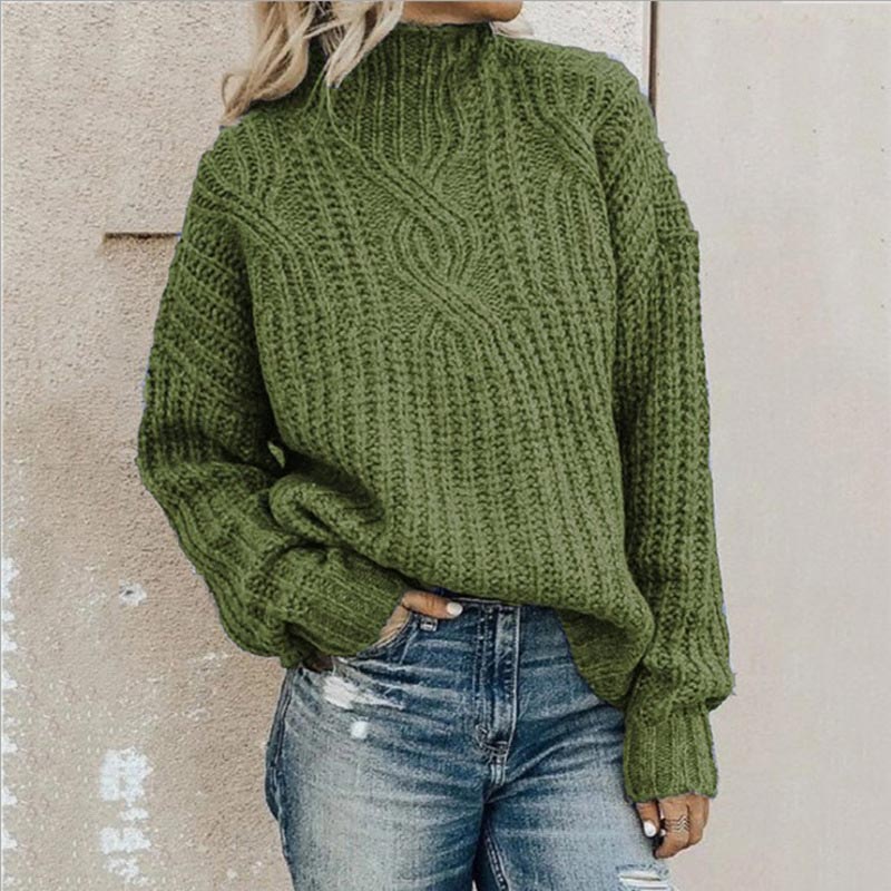 Iris Cable Knit Mock Neck Sweater - view 3