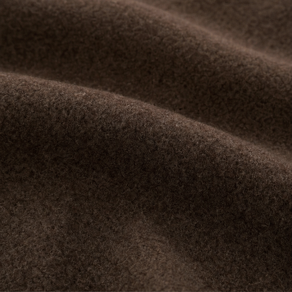 Woman wearing a brown turtleneck sweater and matching maxi skirt set - view 8