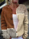 Juniper Patchwork Panel Cardigan - front view
