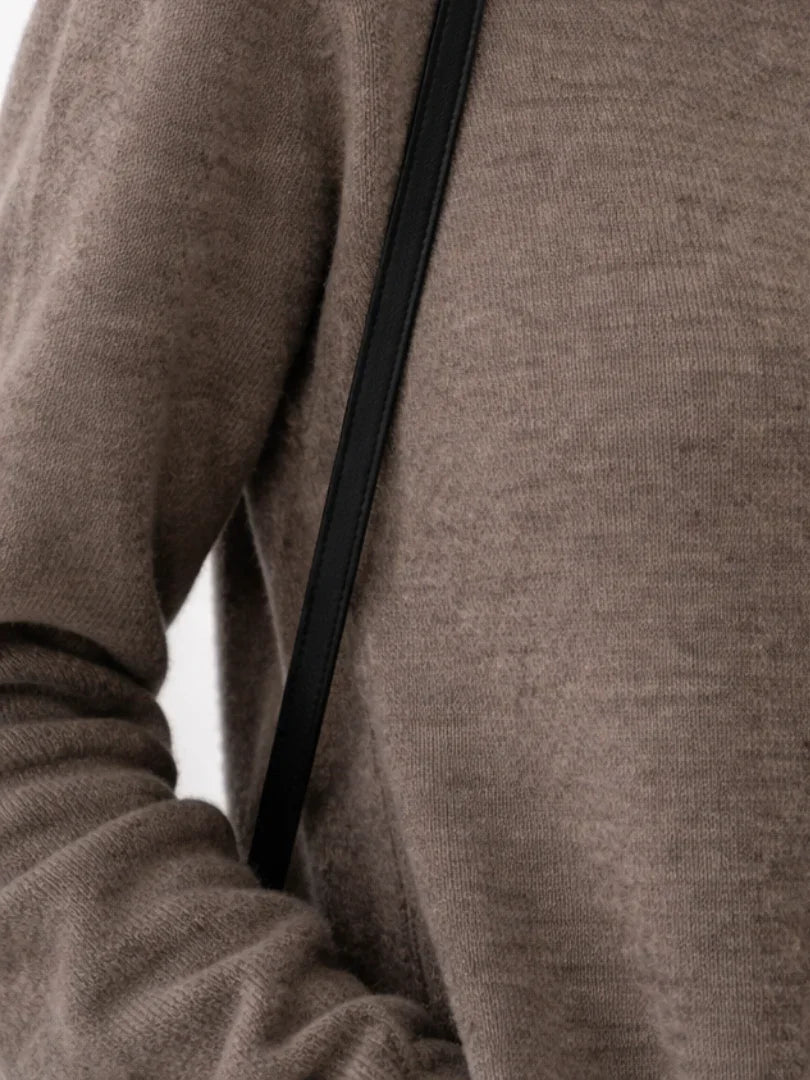 Relaxed turtleneck long sleeve knit maxi dress - view 4
