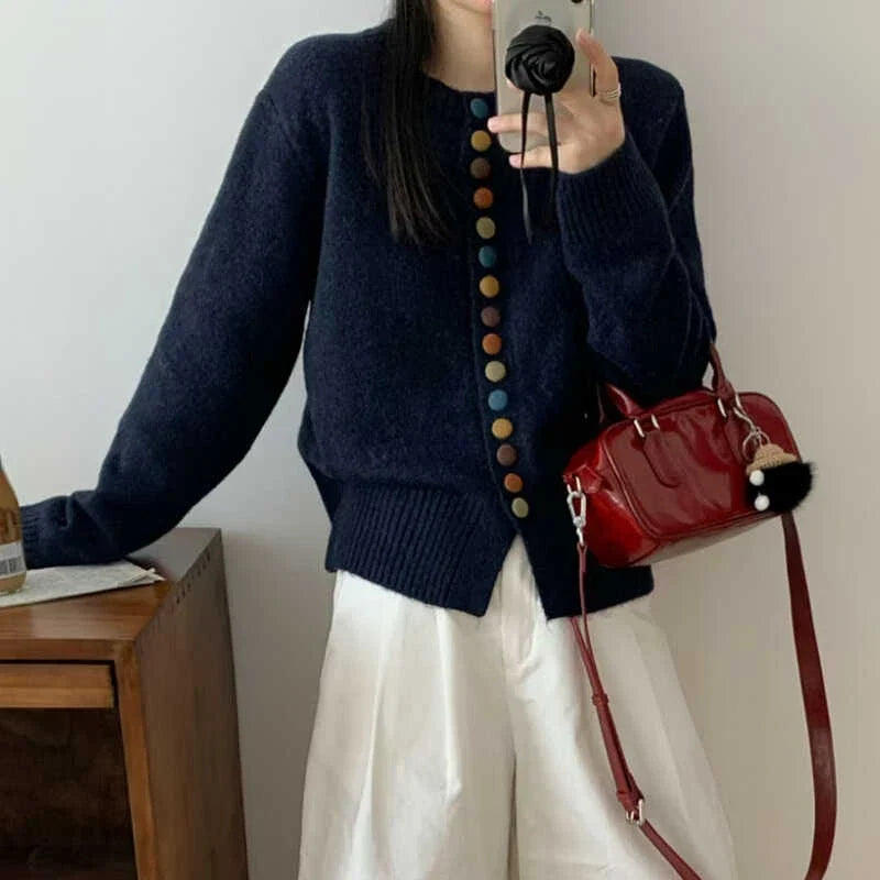 Lila Round Neck Button Front Cardigan - view 3