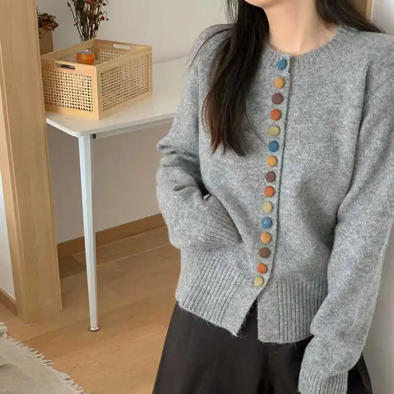 Lila Round Neck Button Front Cardigan - view 4